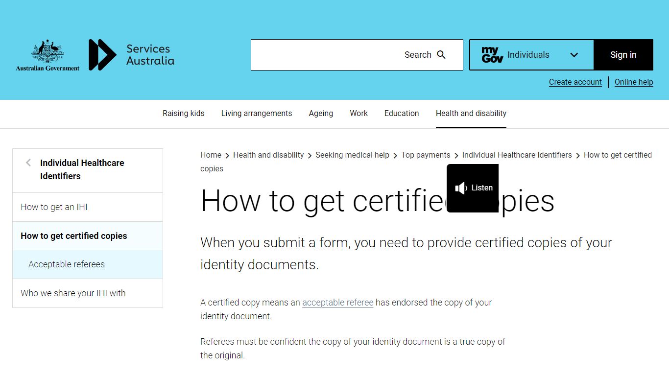 How to get certified copies of documents - Services Australia